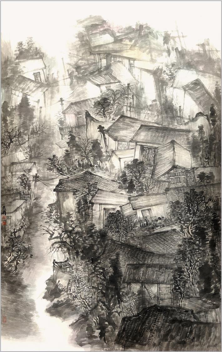 　　《故园寻梦》　180×97cm　于立祥