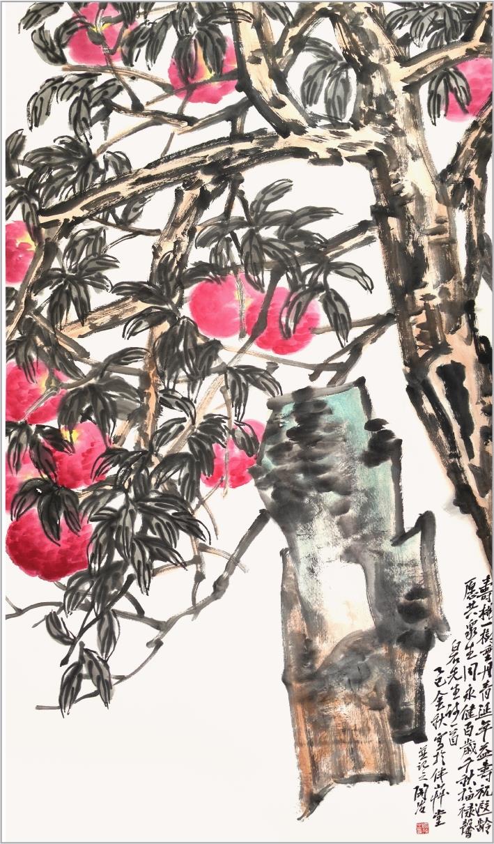 　　《大寿图》　180×97cm　陶冶