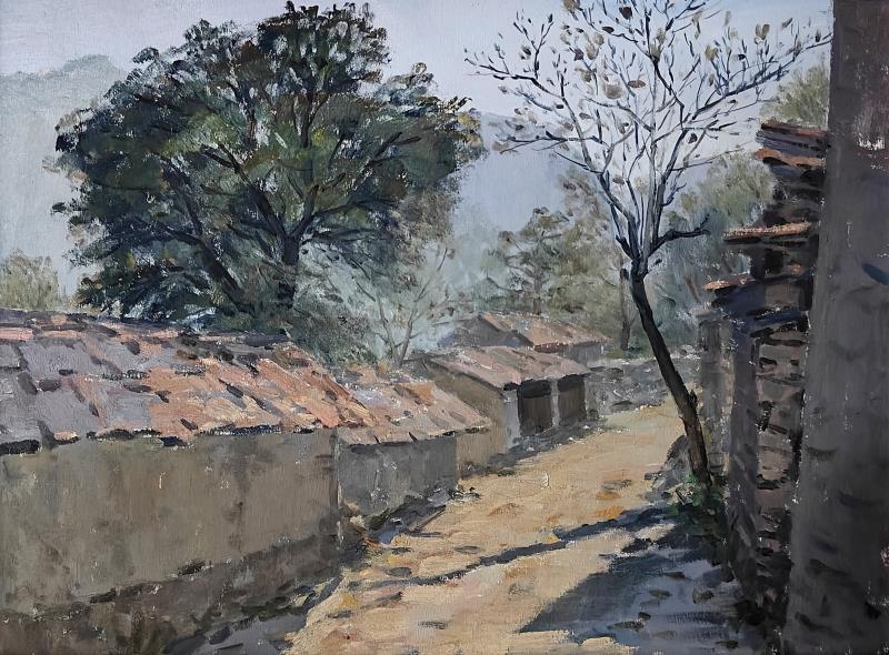 　　《山间小路》　80×60cm　巩方超