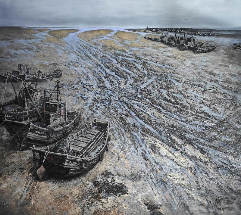 《潮落》 180×180cm 隋国祥