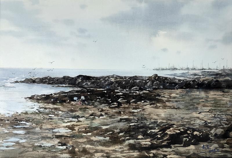 《桃花岛的清晨》 74×61cm 赵琰