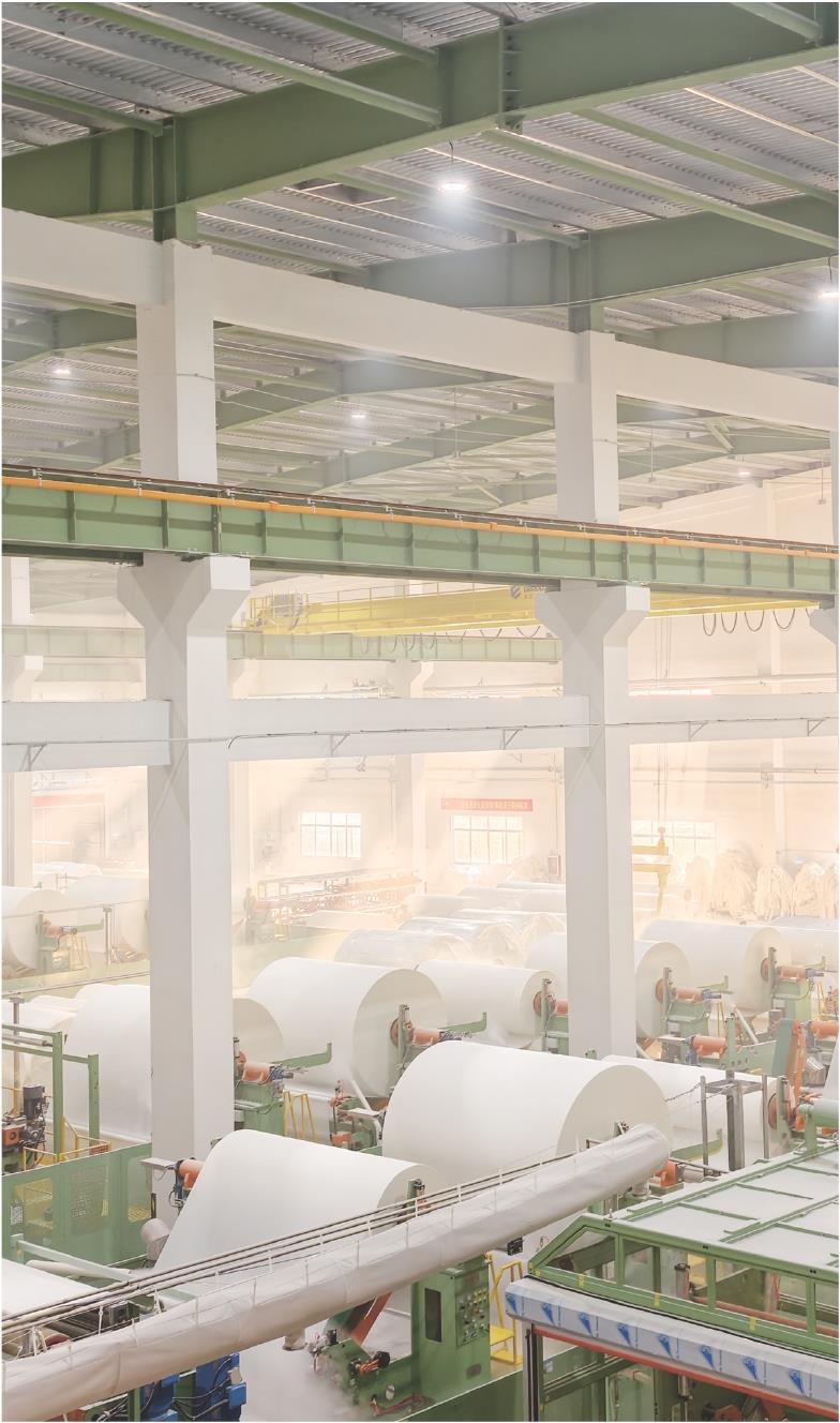 　　新投产的生活纸分切包装线。
　　　　　　　本报通讯员　刘磊　摄