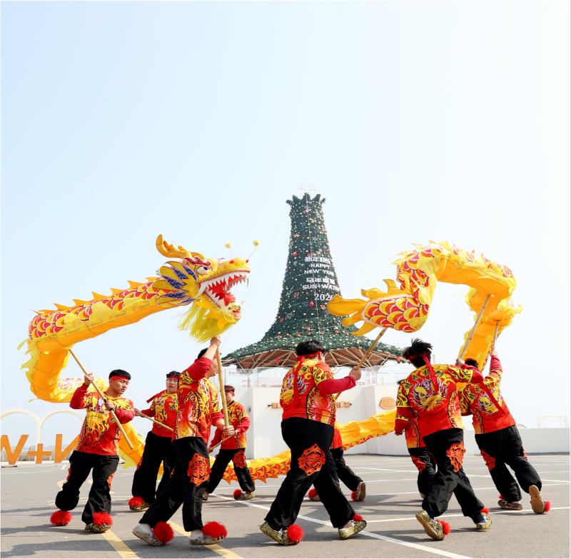 　　精彩的舞龙展演